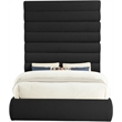 Meridian Furniture Adam Black Boucle Fabric Queen Bed