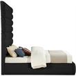 Meridian Furniture Adam Black Boucle Fabric Queen Bed