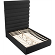 Meridian Furniture Adam Black Boucle Fabric Queen Bed