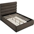 Meridian Furniture Adam Brown Boucle Fabric Full Bed