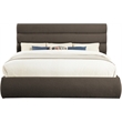 Meridian Furniture Adam Brown Boucle Fabric King Bed