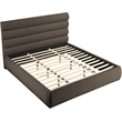 Meridian Furniture Adam Brown Boucle Fabric King Bed