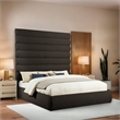 Meridian Furniture Adam Brown Boucle Fabric King Bed