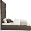 Meridian Furniture Adam Brown Boucle Fabric King Bed