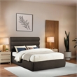Meridian Furniture Adam Brown Boucle Fabric Queen Bed