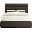 Meridian Furniture Adam Brown Boucle Fabric Queen Bed
