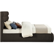 Meridian Furniture Adam Brown Boucle Fabric Queen Bed