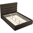 Meridian Furniture Adam Brown Boucle Fabric Queen Bed