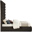Meridian Furniture Adam Brown Boucle Fabric Queen Bed