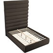 Meridian Furniture Adam Brown Boucle Fabric Queen Bed
