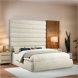 Meridian Furniture Adam Cream Boucle Fabric King Bed