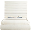 Meridian Furniture Adam Cream Boucle Fabric King Bed