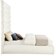 Meridian Furniture Adam Cream Boucle Fabric King Bed