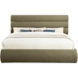 Meridian Furniture Adam Olive Boucle Fabric King Bed