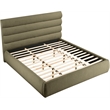 Meridian Furniture Adam Olive Boucle Fabric King Bed