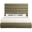 Meridian Furniture Adam Olive Boucle Fabric King Bed