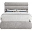 Meridian Furniture Adam Taupe Boucle Fabric Full Bed