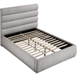Meridian Furniture Adam Taupe Boucle Fabric Full Bed
