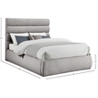 Meridian Furniture Adam Taupe Boucle Fabric Full Bed