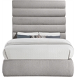 Meridian Furniture Adam Taupe Boucle Fabric Full Bed