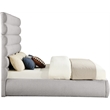 Meridian Furniture Adam Taupe Boucle Fabric King Bed