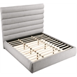 Meridian Furniture Adam Taupe Boucle Fabric King Bed
