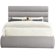 Meridian Furniture Adam Taupe Boucle Fabric Queen Bed