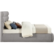 Meridian Furniture Adam Taupe Boucle Fabric Queen Bed