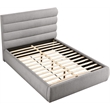 Meridian Furniture Adam Taupe Boucle Fabric Queen Bed