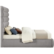 Meridian Furniture Adam Taupe Boucle Fabric Queen Bed