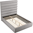 Meridian Furniture Adam Taupe Boucle Fabric Queen Bed