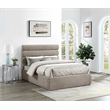 Meridian Furniture Adam Beige Chenille Fabric Full Bed