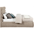 Meridian Furniture Adam Beige Chenille Fabric Full Bed