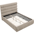 Meridian Furniture Adam Beige Chenille Fabric Full Bed