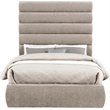 Meridian Furniture Adam Beige Chenille Fabric Full Bed