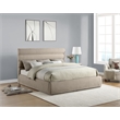 Meridian Furniture Adam Beige Chenille Fabric King Bed