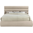 Meridian Furniture Adam Beige Chenille Fabric King Bed
