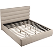 Meridian Furniture Adam Beige Chenille Fabric King Bed