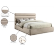 Meridian Furniture Adam Beige Chenille Fabric King Bed