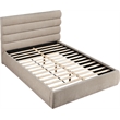 Meridian Furniture Adam Beige Chenille Fabric Queen Bed