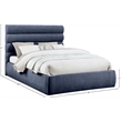 Meridian Furniture Adam Navy Chenille Fabric Queen Bed