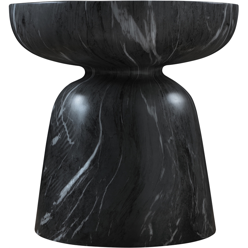 Meridian Furniture Avellino Black Indoor/Outdoor Concrete End Table