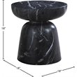 Meridian Furniture Avellino Black Indoor/Outdoor Concrete End Table