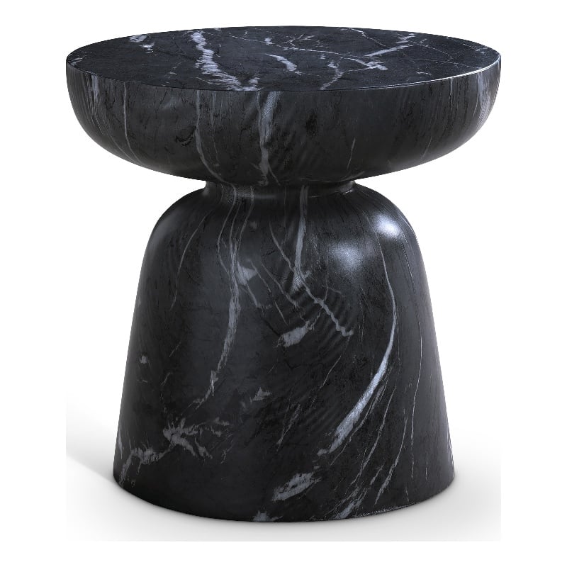 Meridian Furniture Avellino Black Indoor/Outdoor Concrete End Table