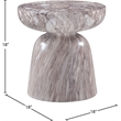Meridian Furniture Avellino Brown Indoor/Outdoor Concrete End Table