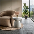 Meridian Furniture Avellino Off White Indoor/Outdoor Concrete End Table