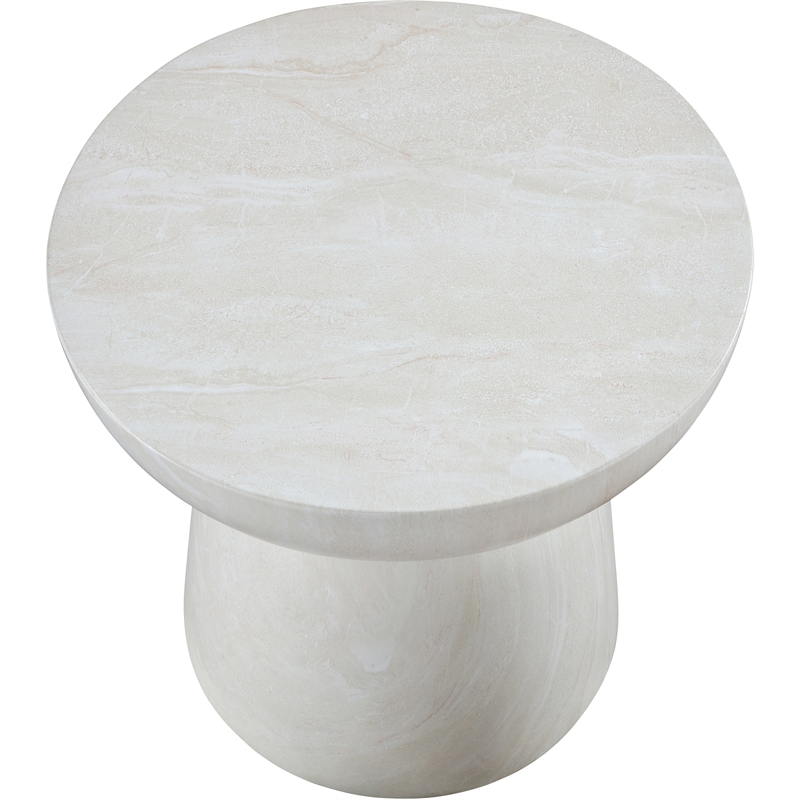 Meridian Furniture Avellino Off White Indoor/Outdoor Concrete End Table