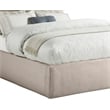 Meridian Furniture Adam Beige Linen Textured Fabric Full Bed