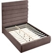 Meridian Furniture Adam Brown Linen Textured Fabric Queen Bed