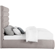 Meridian Furniture Adam Taupe Linen Textured Fabric King Bed